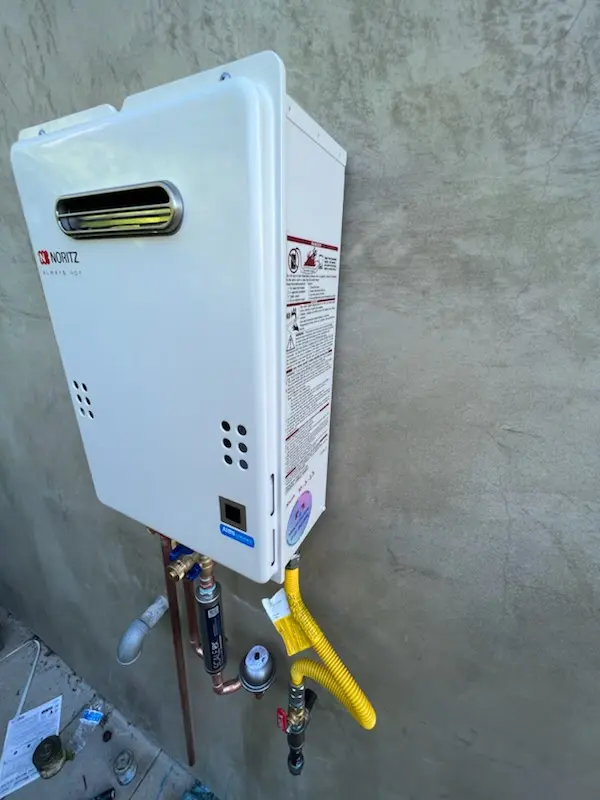 Tankless water heater installation for Barclay Farm homes